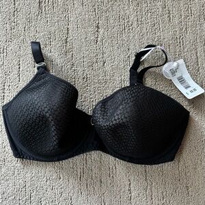 Muse Black Textured Underwire T-Shirt Bra